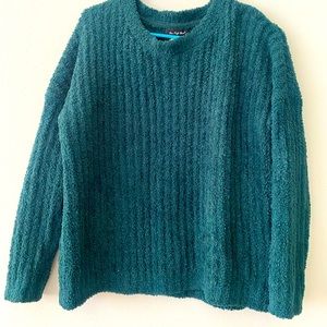 Fuzzy soft blue sweater